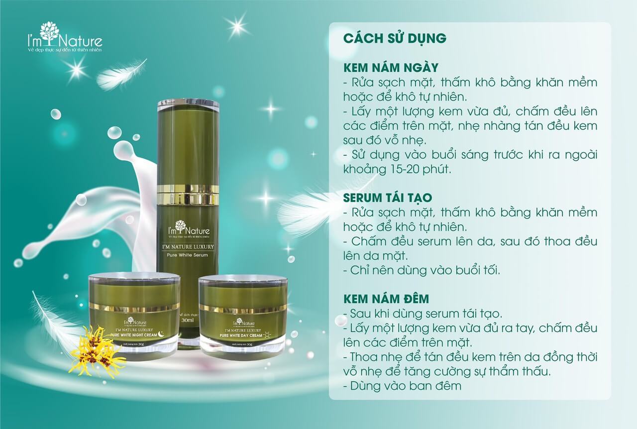 Hướng dẫn sử dụng Bộ kem nám I'm Nature để đạt hiệu quả tốt nhất
