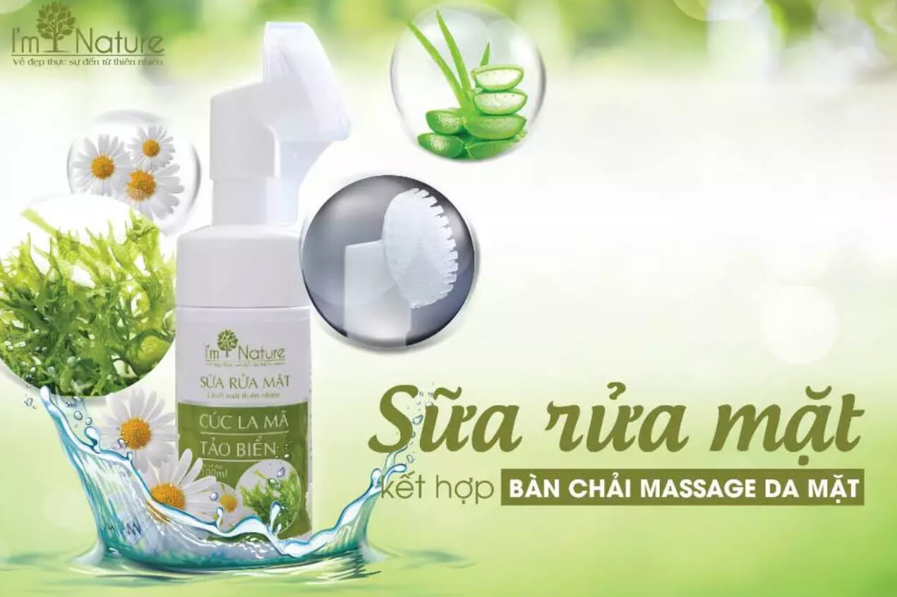 Sữa rửa mặt cúc la mã, tảo biển Im Nature bí quyết cho làn da sạch, sáng khỏe
