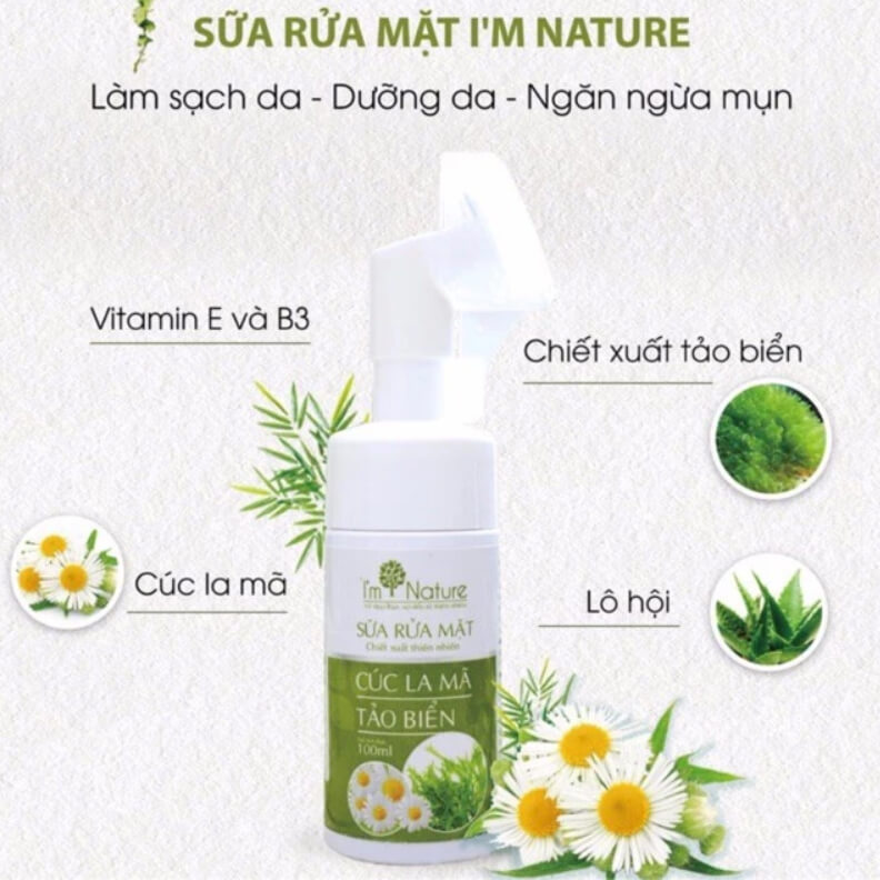 Thành phần chính của Sữa rửa mặt cúc la mã, tảo biển Im Nature