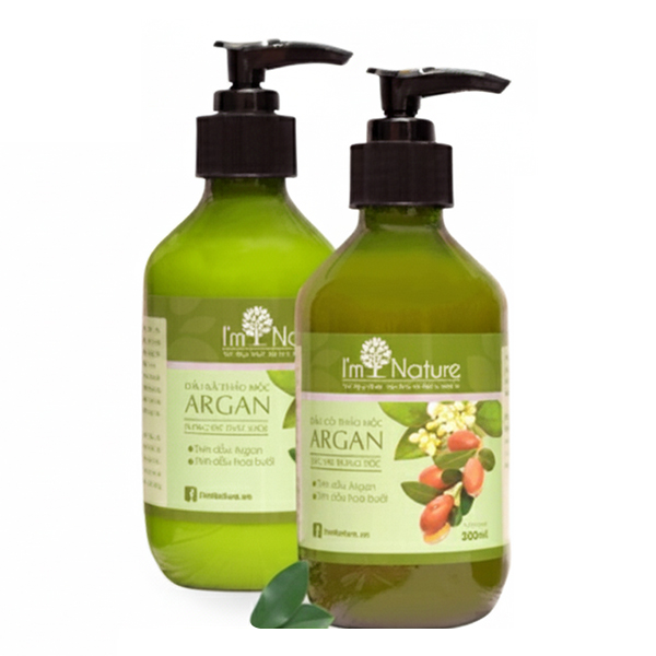 Bộ dầu gội xả thảo mộc Argan I'm Nature